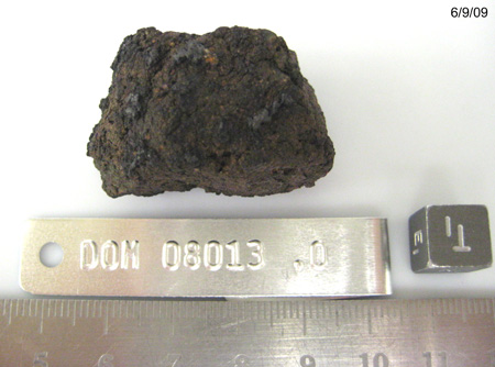 DOM 08013 Meteorite Sample Photograph Showing Top View