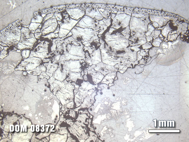 Thin Section Photo of Sample DOM 08372 at 1.25X Magnification in Reflected Light