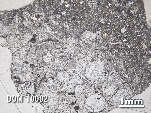 Thin Section Photo of Sample DOM 10092 in Reflected Light with 1.25X Magnification