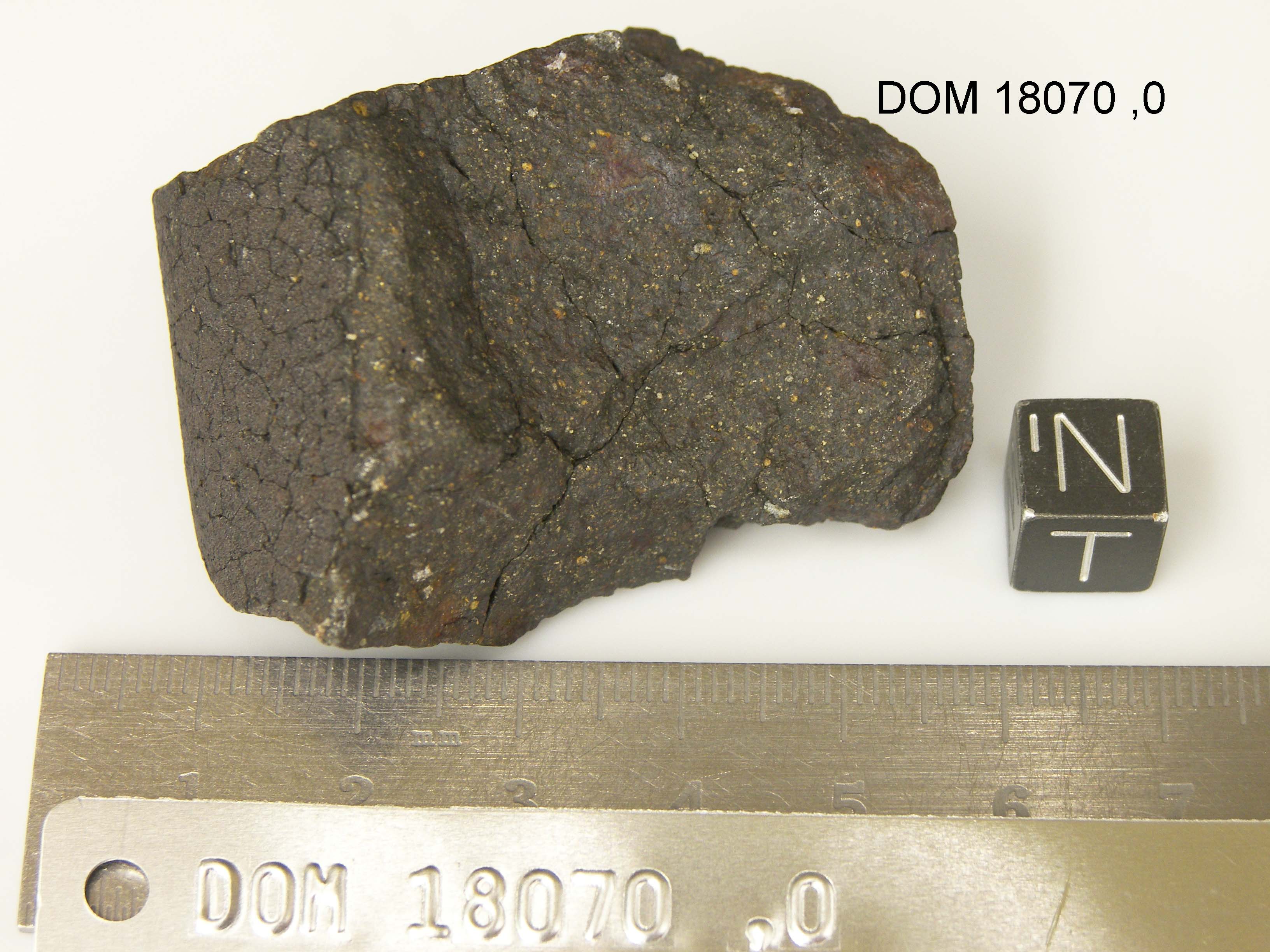 Lab Photo of Sample DOM 18070 Displaying North Top Orientation