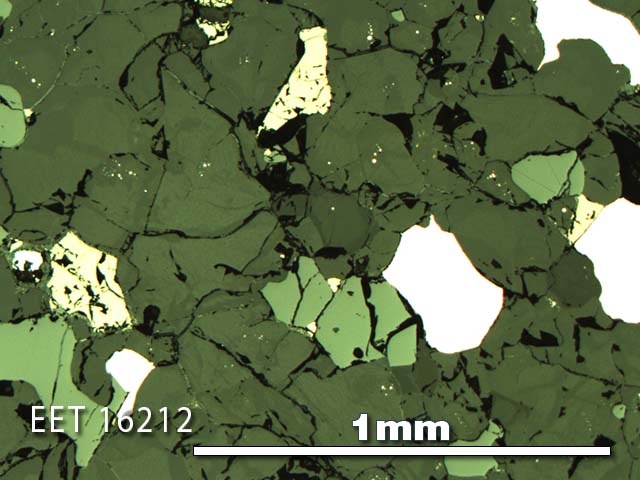 Thin Section Photo of Sample EET 16212 in Reflected Light with 5X Magnification