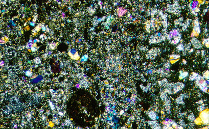 Thin Section Photo of Sample EET 96026 in Cross Polarized Light