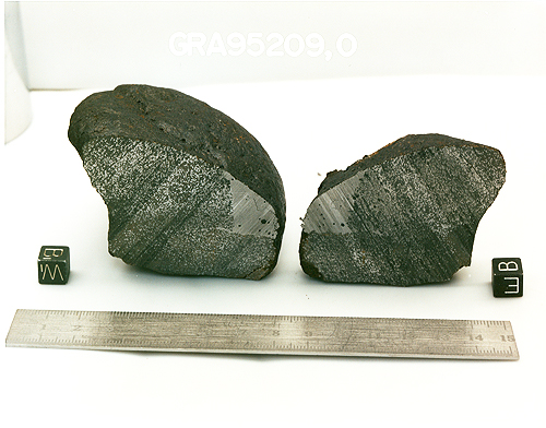 Lab Photo of Sample GRA 95209 Showing Bottom View