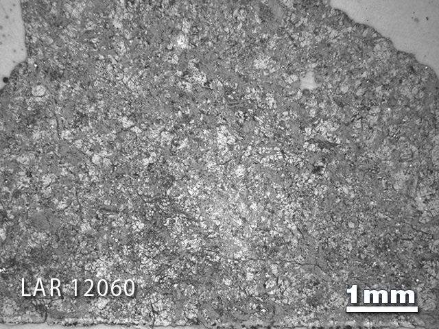 Thin Section Photograph of Sample LAR 12060 in Reflected Light