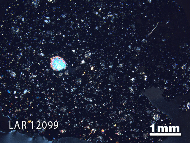 Thin Section Photograph of Sample LAR 12099 in Cross-Polarized Light