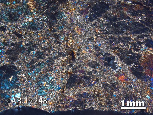 Thin Section Photograph of Sample LAR 12248 in Cross-Polarized Light