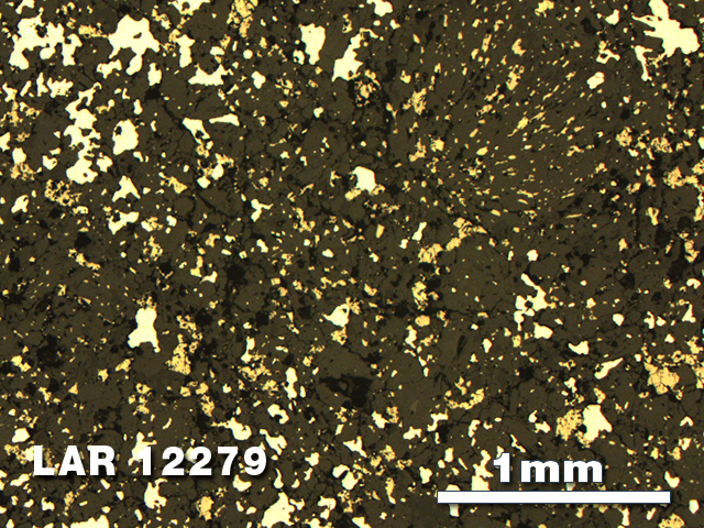 Thin Section Photo of Sample LAR 12279 in Reflected Light with 2.5X Magnification