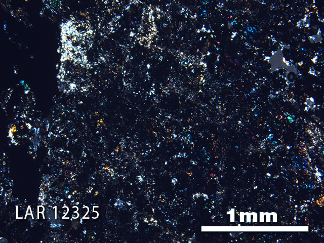 Thin Section Photograph of Sample LAR 12325 in Cross-Polarized Light