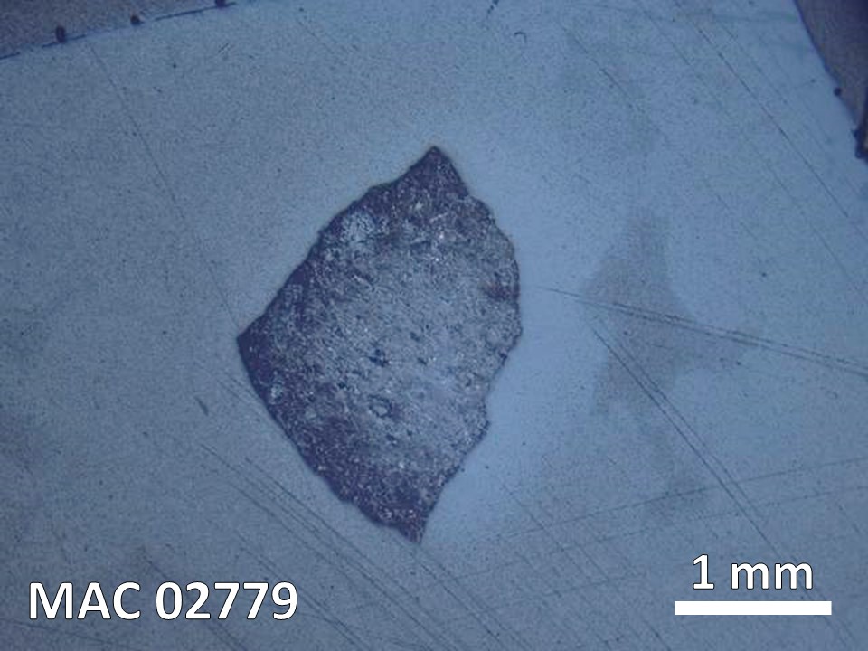 Thin Section Photo of Sample MAC 02779 in Reflected Light with  Magnification