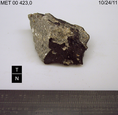 Lab Photo of Sample MET 00423 Showing Top North View