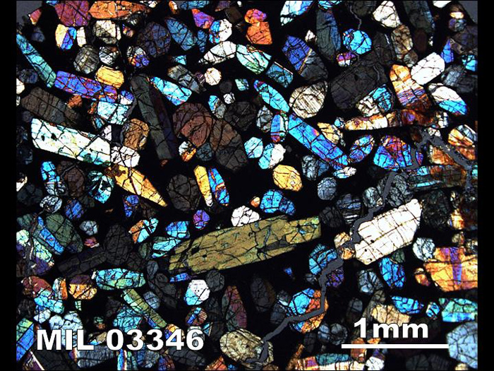 Thin Section Photograph of Sample MIL 03346 in Cross-Polarized Light