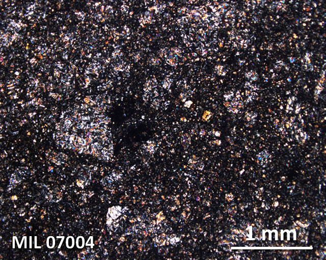 Thin Section Photograph of Sample MIL 07004 in Cross-Polarized Light