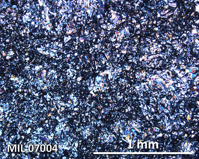 Thin Section Photograph of Sample MIL 07004 in Cross-Polarized Light