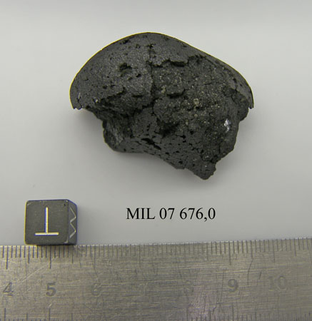 Lab Photo of Sample MIL 07676 Showing Top View