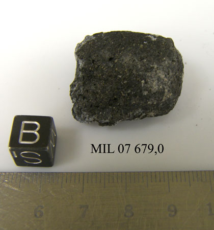 Lab Photo of Sample MIL 07679 Showing Bottom South View