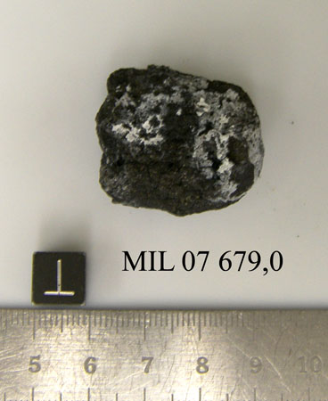 Lab Photo of Sample MIL 07679 Showing Top View
