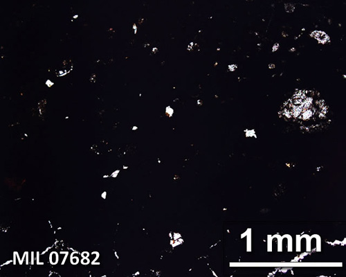 Thin Section Photograph of Sample MIL 07682 in Plane-Polarized Light