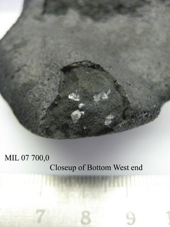 Lab Photo of Sample MIL 07700 Showing Close Up of West View