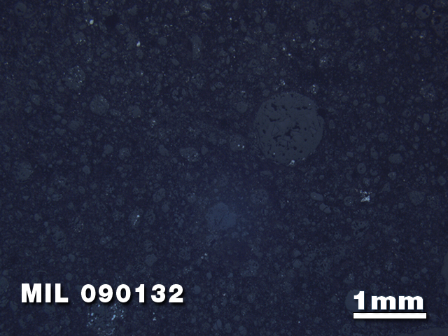 Thin Section Photo of Sample MIL 090132 in Reflected Light with 1.25X Magnification
