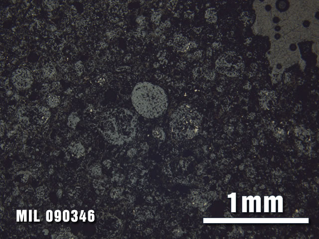 Thin Section Photo of Sample MIL 090346 at 2.5X Magnification in Reflected Light