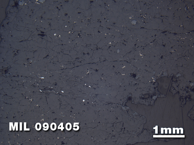 Thin Section Photo of Sample MIL 090405 in Reflected Light with 1.25X Magnification