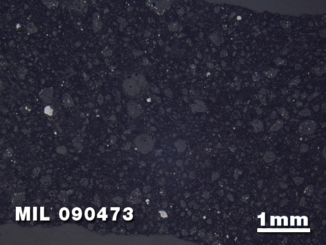 Thin Section Photo of Sample MIL 090473 in Reflected Light with 1.25X Magnification