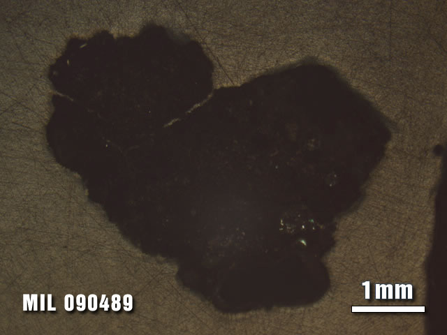Thin Section Photo of Sample MIL 090489 at 1.25X Magnification in Reflected Light