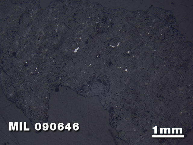 Thin Section Photo of Sample MIL 090646 in Reflected Light with 1.25X Magnification