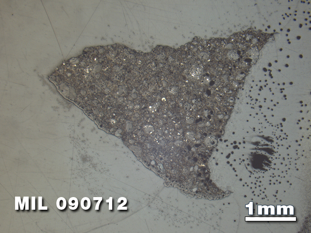 Thin Section Photo of Sample MIL 090712 at 1.25X Magnification in Reflected Light