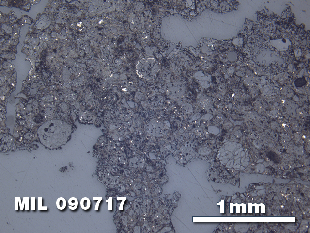 Thin Section Photo of Sample MIL 090717 at 2.5X Magnification in Reflected Light