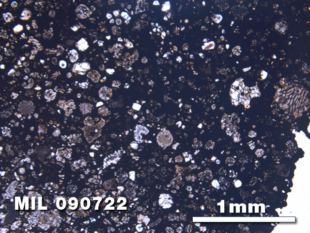 Thin Section Photo of Sample MIL 090722 at 2.5X Magnification in Plane-Polarized Light