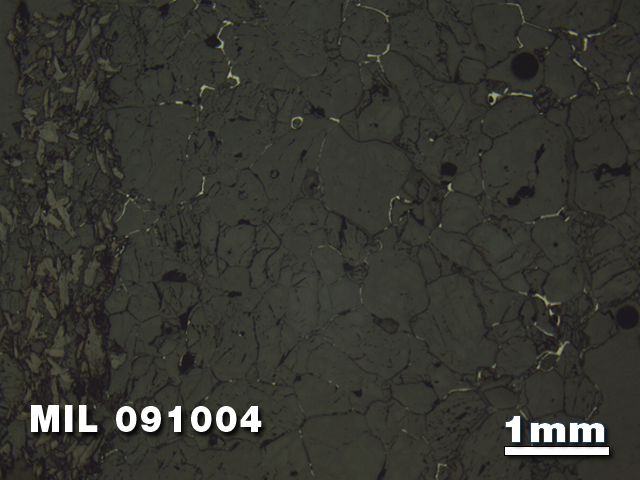 Thin Section Photo of Sample MIL 091004 in Reflected Light with 1.25X Magnification