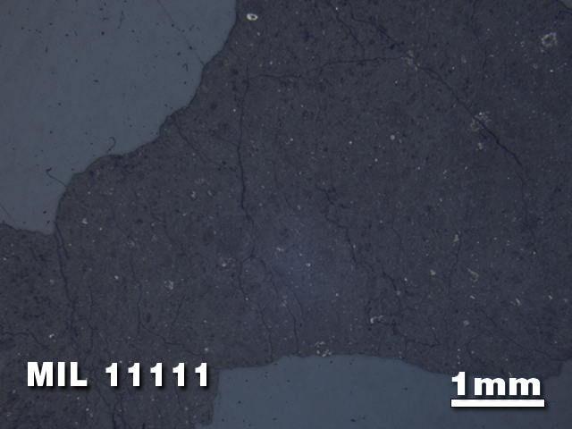 Thin Section Photo of Sample MIL 11111 in Reflected Light with 1.25X Magnification