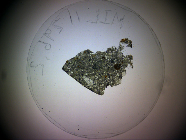 Lab Thin Section Photo of Sample MIL 11296 in Plane-Polarized Light