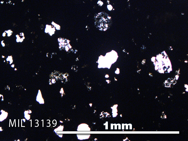Thin Section Photo of Sample MIL 13139 in Plane-Polarized Light with 5X Magnification