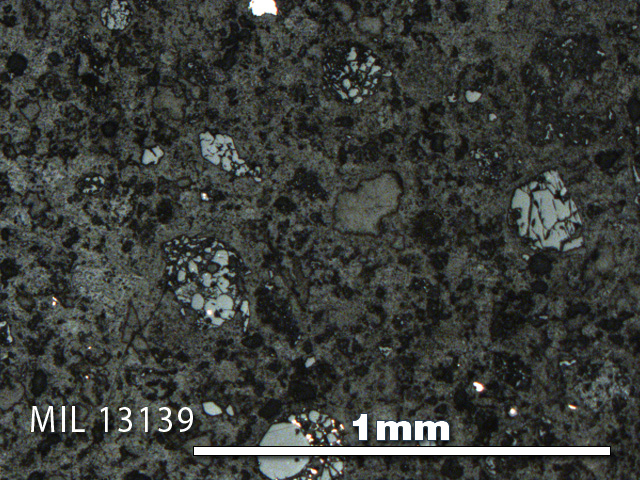 Thin Section Photo of Sample MIL 13139 in Reflected Light with 5X Magnification