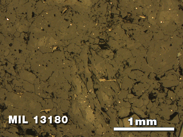 Thin Section Photo of Sample MIL 13180 in Reflected Light with 2.5X Magnification