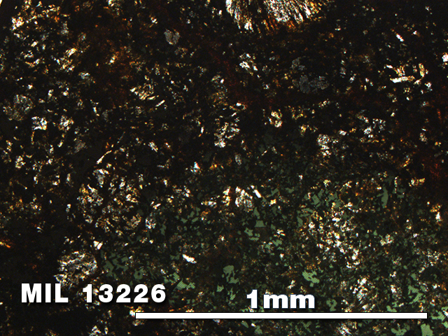 Thin Section Photo of Sample MIL 13226 in Plane-Polarized Light with 5X Magnification