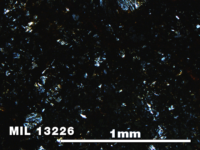 Thin Section Photo of Sample MIL 13226 in Cross-Polarized Light with 5X Magnification