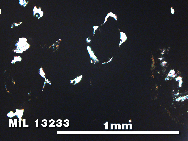 Thin Section Photo of Sample MIL 13233 in Plane-Polarized Light with 5X Magnification