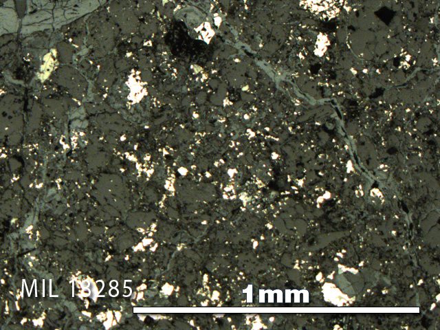 Thin Section Photo of Sample MIL 13285 in Reflected Light with 5X Magnification