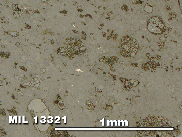 Thin Section Photo of Sample MIL 13321 in Reflected Light with 5X Magnification