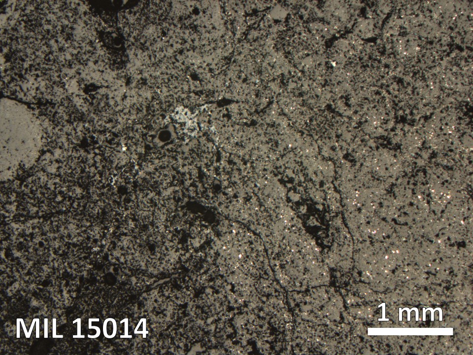 Thin Section Photo of Sample MIL 15014 in Reflected Light with 2.5X Magnification