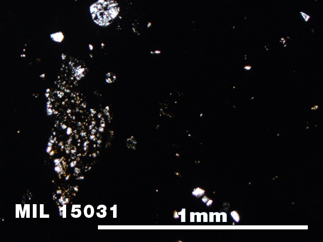 Thin Section Photo of Sample MIL 15031 in Plane-Polarized Light with 5X Magnification
