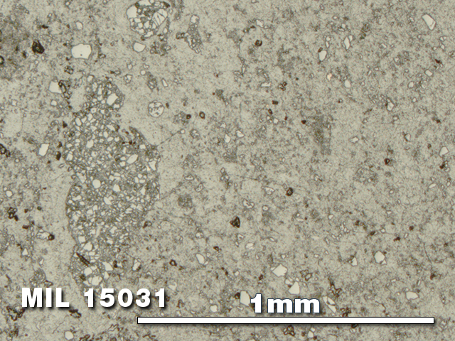 Thin Section Photo of Sample MIL 15031 in Reflected Light with 5X Magnification