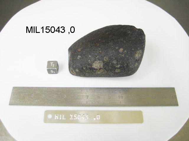 Lab Photo of Sample MIL 15043 Displaying Top South Orientation