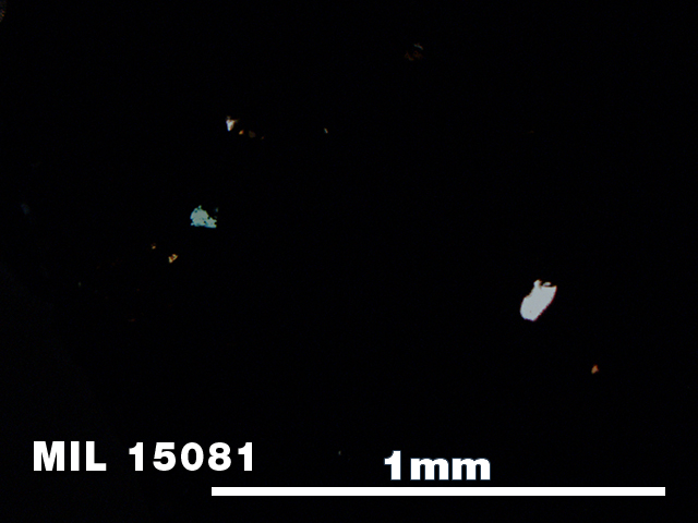 Thin Section Photo of Sample MIL 15081 in Cross-Polarized Light with 5X Magnification