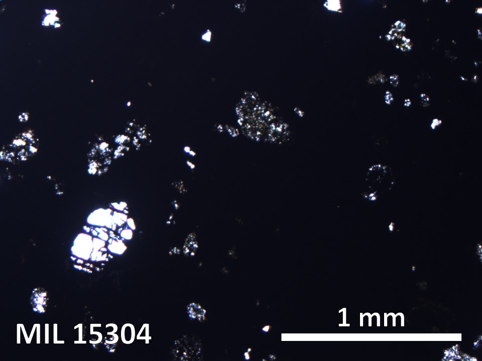 Thin Section Photo of Sample MIL 15304 in Plane-Polarized Light with 5X Magnification
