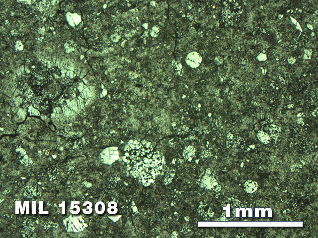 Thin Section Photo of Sample MIL 15308 in Reflected Light with 2.5X Magnification