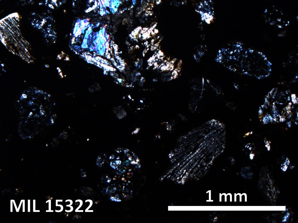 Thin Section Photo of Sample MIL 15322 in Plane-Polarized Light with 5X Magnification